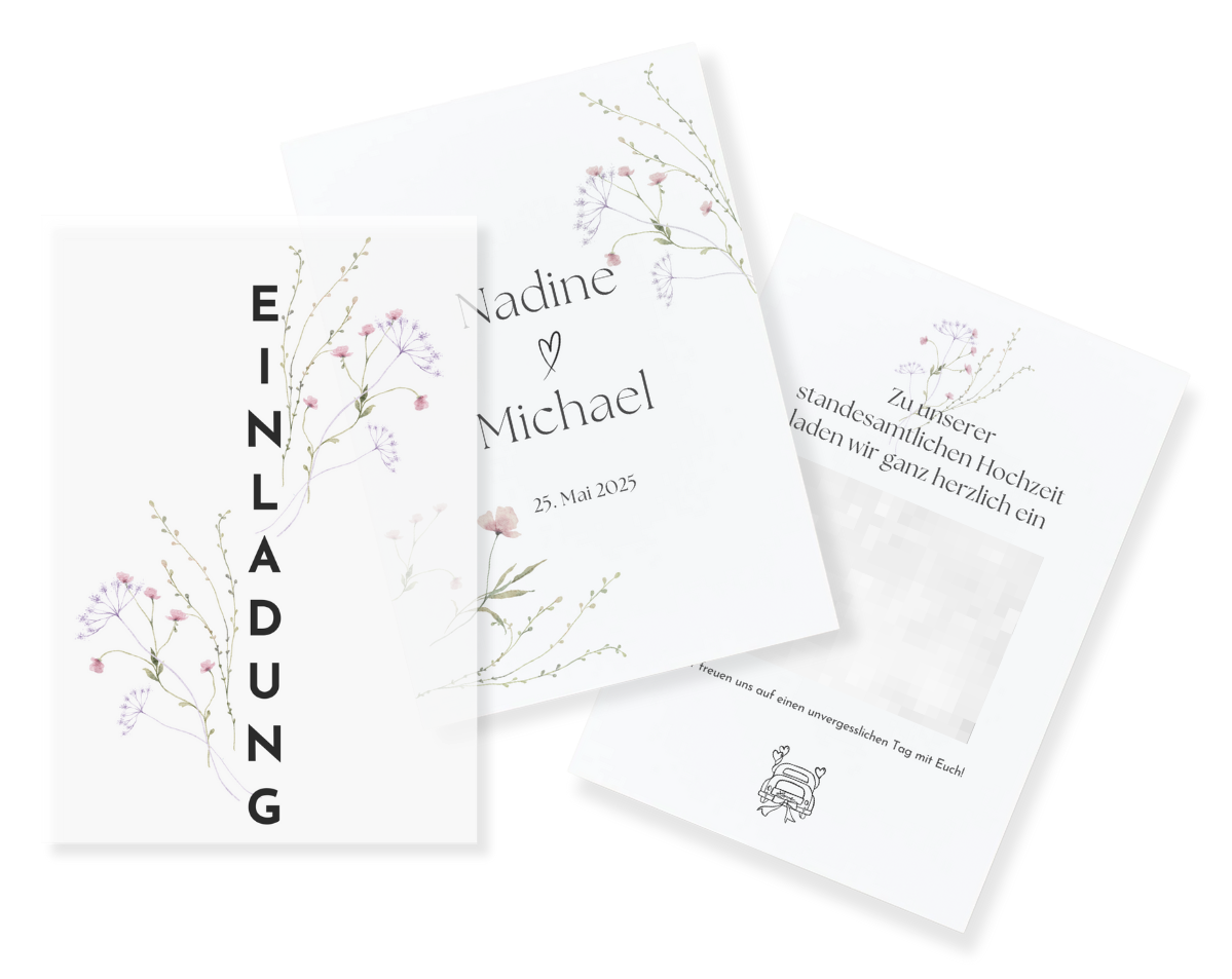 Bild einer Hochzeitseinladung